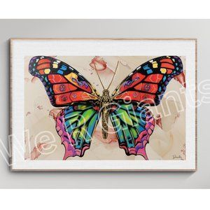 Colorful Butterfly 17x11 Art Print by Denardai